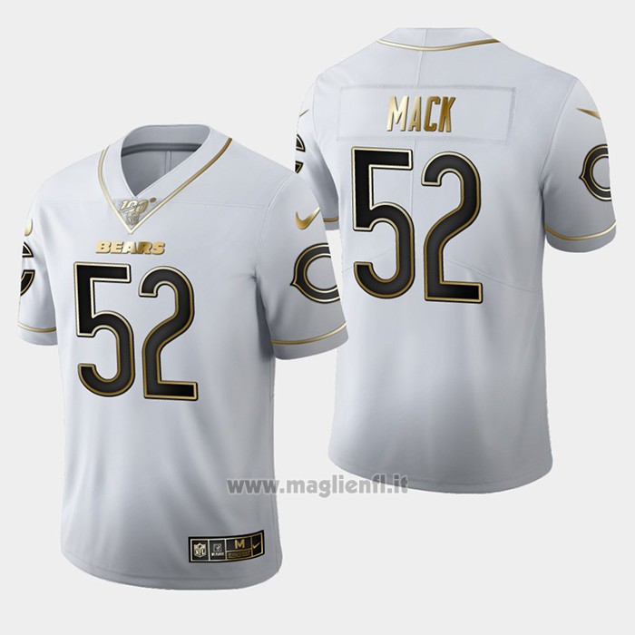 Maglia NFL Limited Chicago Bears Khalil Mack Golden Edition Bianco